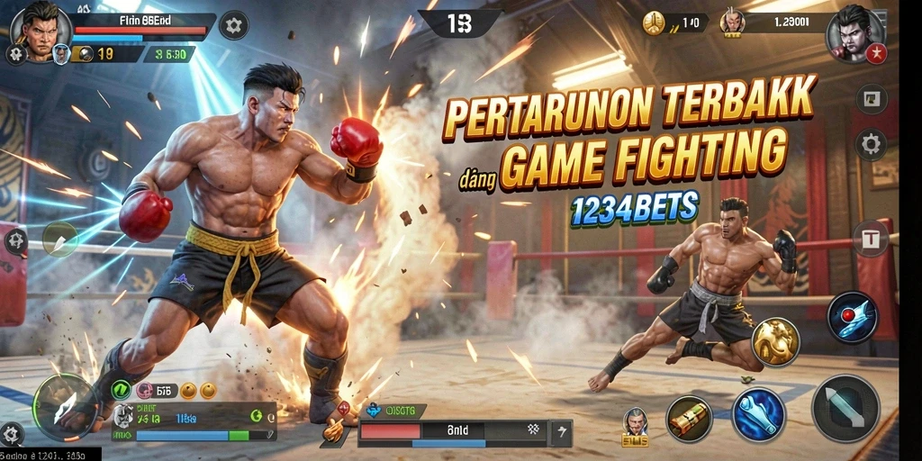 Tampilan gameplay adu fisik di 1234BETS yang menegangkan.