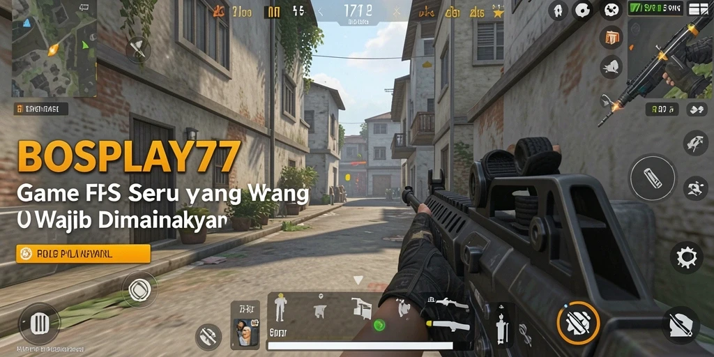 Gameplay intens dari BOSPLAY77 saat pertarungan FPS berlangsung.