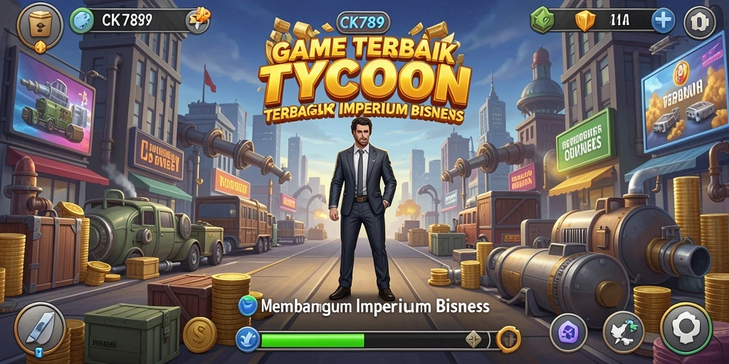 Tangkapan layar gameplay CK789 yang memukau dengan elemen Tycoon.
