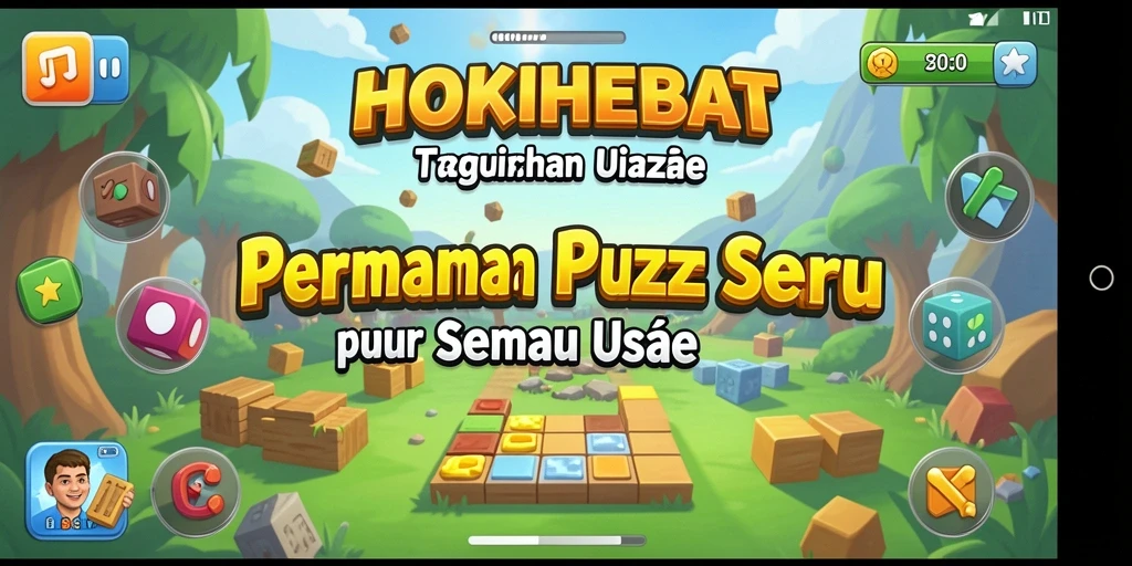 Screenshot HOKIHEBAT yang menampilkan gameplay Puzzle yang seru.
