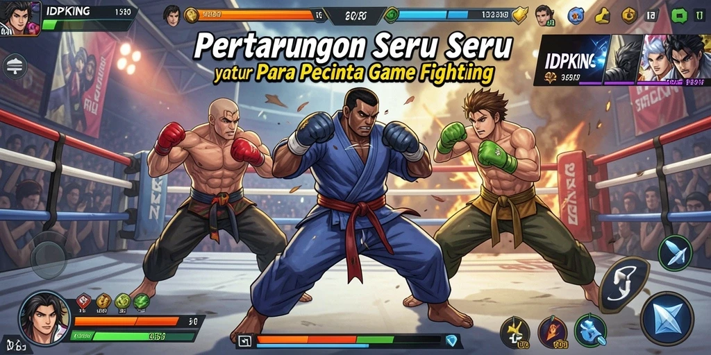 Screenshot gameplay IDPKING yang menunjukkan pertarungan menegangkan.