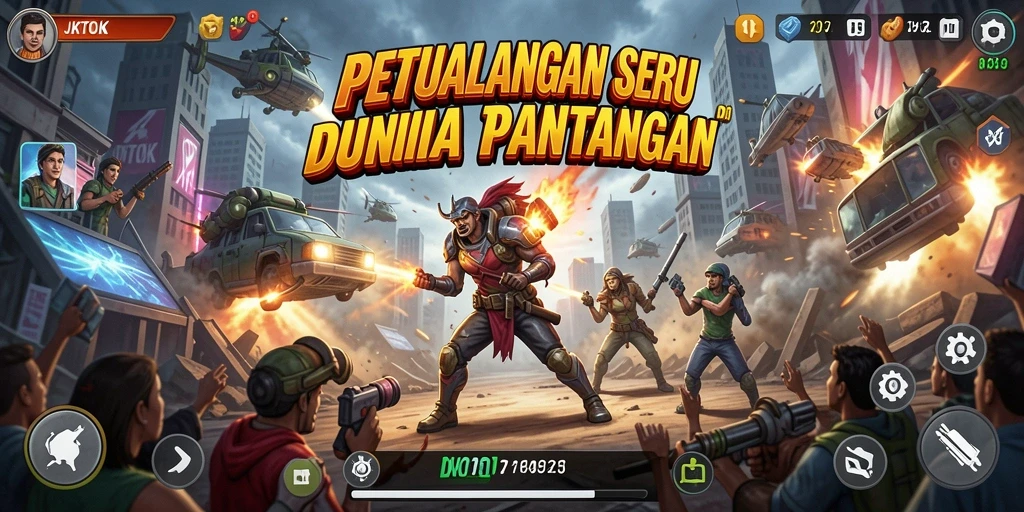 Tampilan gameplay JKTOK yang menawan dan penuh tantangan petualangan.