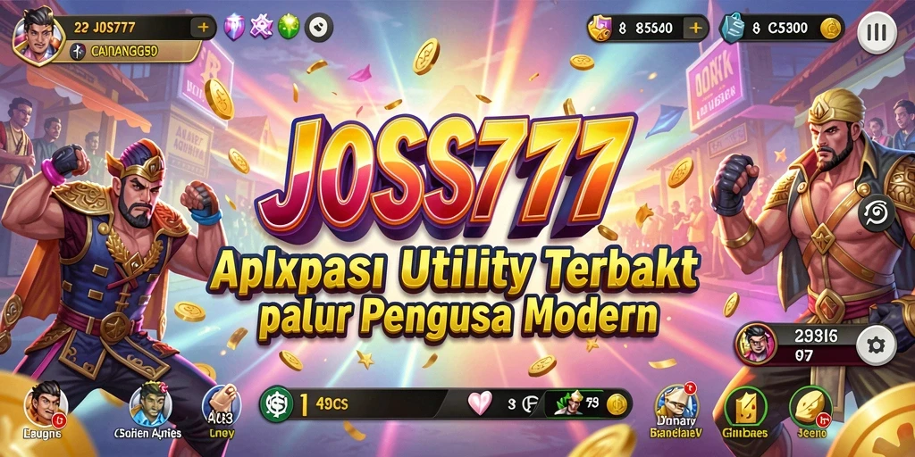 Screenshot utama JOSS777 menampilkan antarmuka aplikasi Utility yang intuitif dan mudah digunakan.