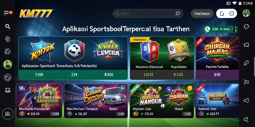 Tampilan screenshot KM777 dengan gameplay Sportsbook yang menarik.