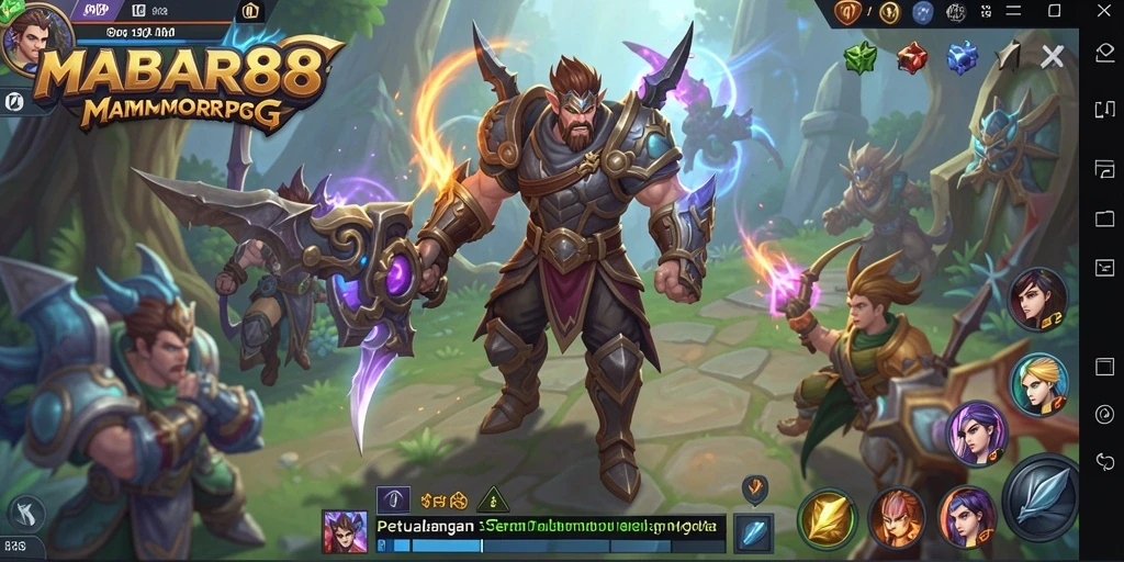 Gameplay seru di MABAR88 saat bertempur dengan teman-teman.