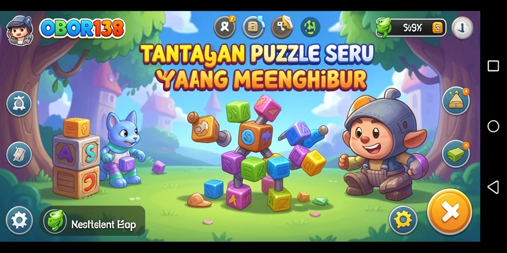 Tampilan gameplay OBOR138 dengan puzzle yang menantang dan grafik menarik.