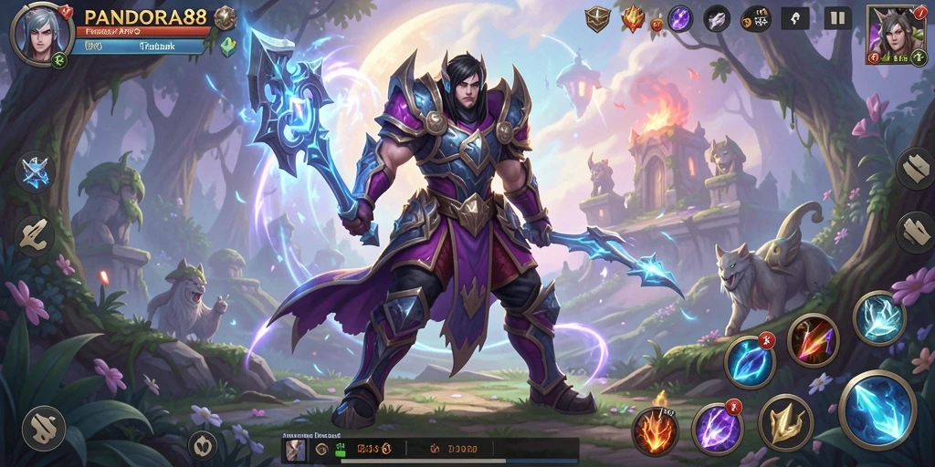 Tampilan gameplay seru PANDORA88 dengan aksi pertempuran mendebarkan.