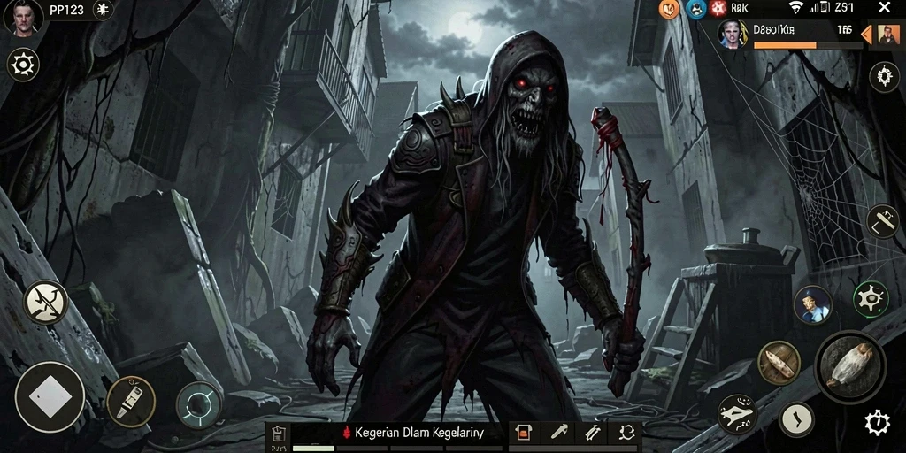 Gameplay menegangkan di dunia kegelapan penuh hantu.