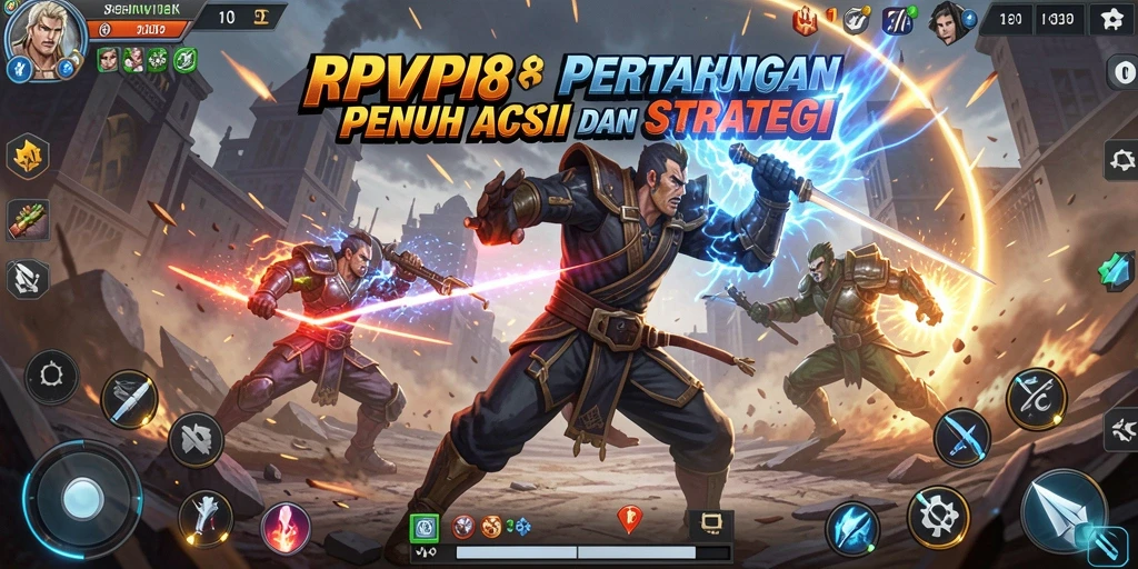 Tampilan seru pertarungan RPVIP8 dengan karakter yang beraksi.