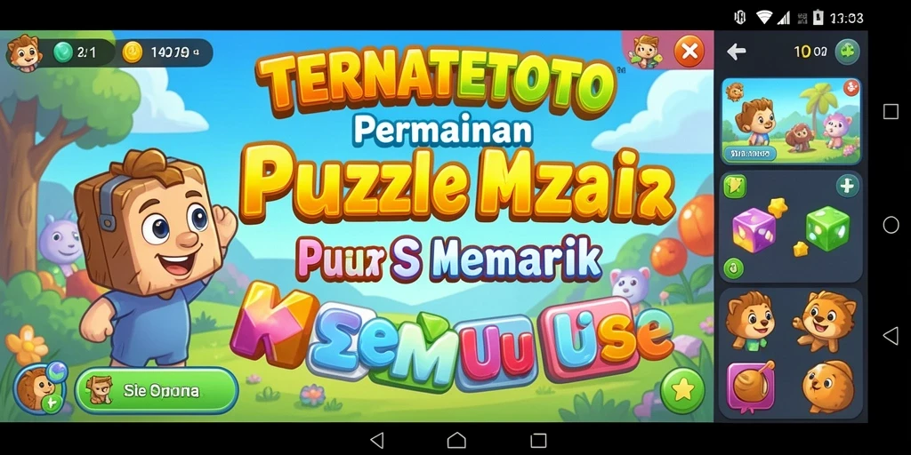 Screenshot utama TERNATETOTO menampilkan gameplay yang menantang dalam menyusun puzzle.
