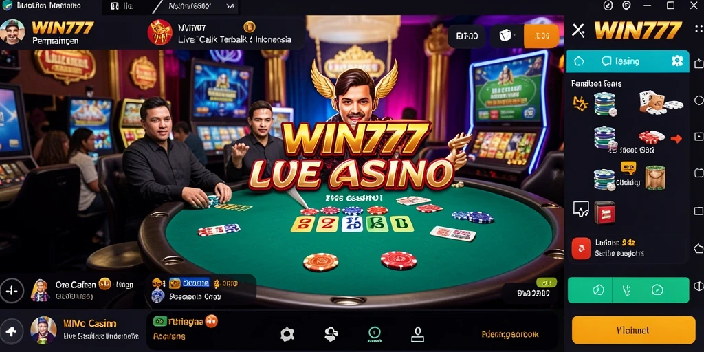 Screenshot WIN777 menampilkan gameplay mendebarkan Live Casino.