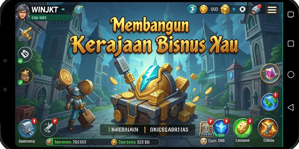 Tampilan gameplay menarik dari WINJKT dengan strategi Tycoon.